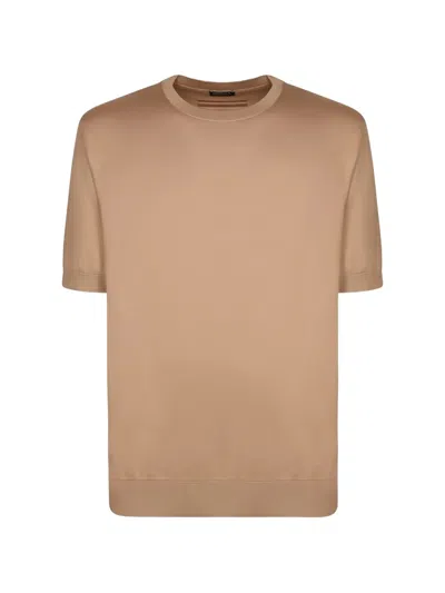 Zegna Fine Knit Short-sleeve T-shirt In Animal Print
