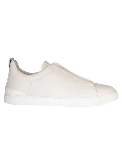 Zegna Fitted Slide-on Trainers In Neutral