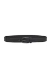 Zegna Fixed Vendome Buckle Belt In Black