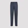 Zegna Belt-loop Casual Pants In Blue