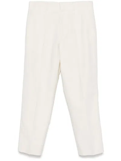 Zegna Flannel Trousers In White