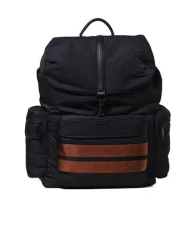 Zegna Flap Backpack In Black