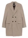 Zegna Flap-pocket Double-breasted Coat In Neutral
