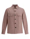 Zegna Overshirt Shirt In 粉色