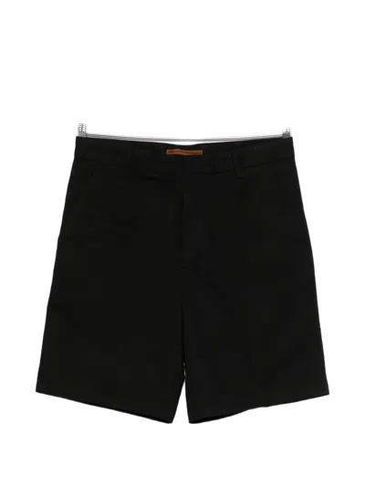 Zegna Flat-front Shorts In Black