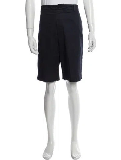 Pre-owned Zegna Flat Front Shorts In Black