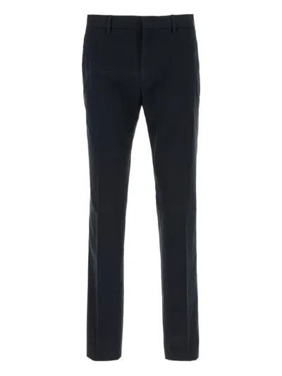 Zegna Flat-front Trousers In Black