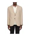 Zegna Flattened Collar Suit Jacket In Nude