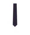 Zegna Floral Jacquard Tie In Black
