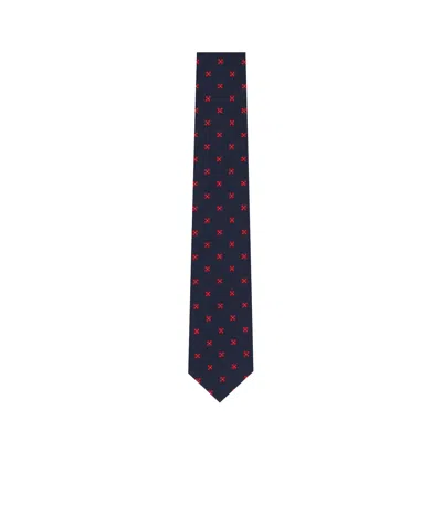 Zegna Floral Jacquard Tie In Black