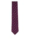 Zegna Floral-pattern Silk Tie In Purple