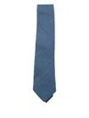 Zegna Patterned Ties In Standard Width Style In Blue