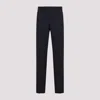Zegna Cotton-lycra Formal Pants Back Slit In Blue