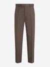 Zegna Cotton And Linen Pants Clothing In Brown