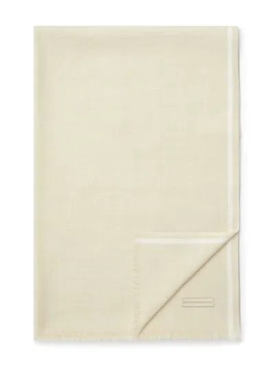 Zegna Frayed Detailing Scarf In Neutral