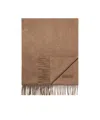 Zegna Fringed Cashemere Scarf In Brown