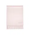 Zegna Fringed Wool Scarf In Pink