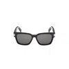 Zegna 55mm Polarized Rectangular Sunglasses