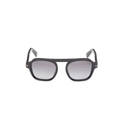 Zegna Full Frame Sunglasses In Gray