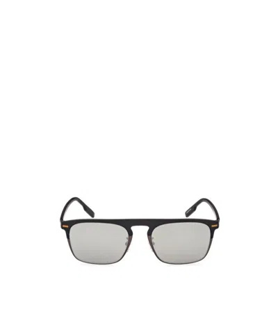 Zegna Full Frame Sunglasses In Gray