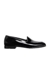 Zegna Chaussures Sans Lacets Gala En Cuir Noires In Black