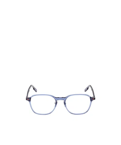 Zegna Geometric Frame Plain Glasses In Blue