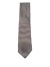 Zegna Geometric-pattern Tie In Black