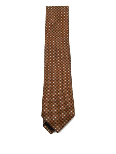 ZEGNA GEOMETRIC-PATTERN TIE