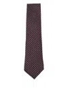Zegna Slim Ties With Pointed Tip And Pattern In Brown