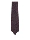 Zegna Geometric-pattern Tie In Brown
