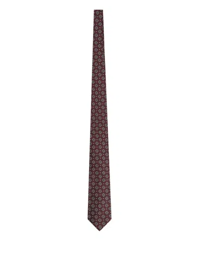 Zegna Geometric-pattern Tie In Multi