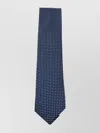 Zegna Geometric Patterned Tie Pointed Tip