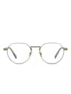 Zegna Geometric Single-bridge Glasses In Brown