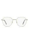 Zegna Geometric Single-bridge Glasses In Gold