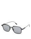 Zegna Geometric Sunglasses, 53mm In Blue/smoke