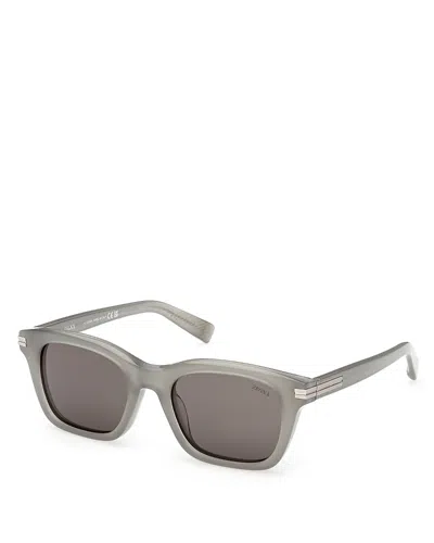 Zegna Geometric Sunglasses, 54mm In Brown