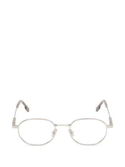 Zegna Geometric-frame Glasses In Silver