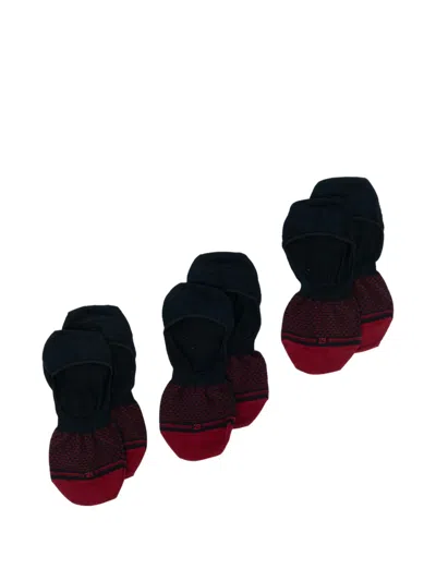 Zegna Geometric-pattern Invisible Socks In Blue