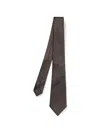 Zegna Geometric-pattern Silk Tie In White