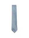 Zegna Geometric-pattern Tie In Blue