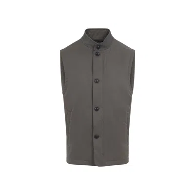 Zegna Button-fastening Gilet In Gray
