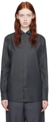Zegna Gray Cashco Denim Shirt In 005 Grey