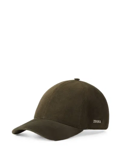 Zegna Green Secondskin Baseball Cap In Black