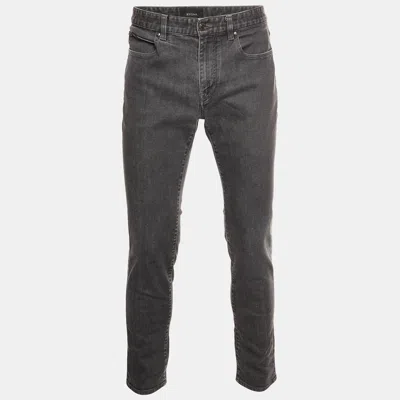 Pre-owned Zegna Grey Denim Slim Fit Jeans M /waist 33" In Gray