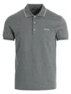 Zegna Piquet Polo Shirt Collar Sleeves In Gray