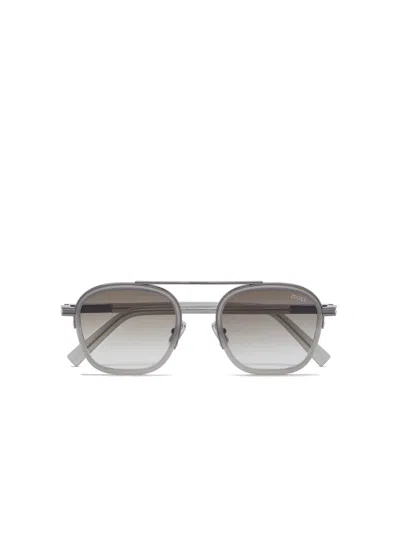 Zegna Grey Orizzonte I Acetate And Metal Sunglasses In Gris