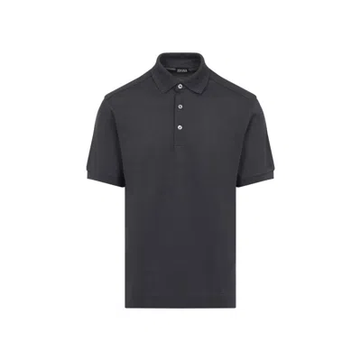 Zegna Grey Polo T-shirt