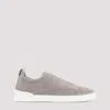 Zegna Triple Stitch Shoes In Gray