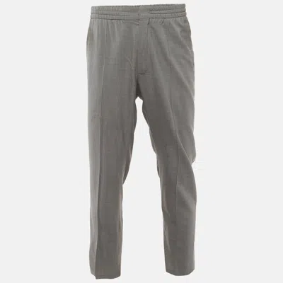 Pre-owned Zegna Grey Wool Sartorial Trousers Xxxl In Gray
