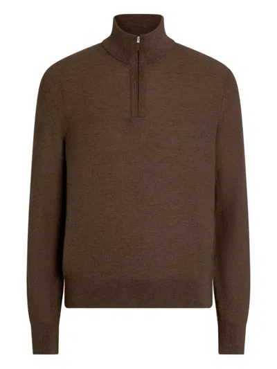 ZEGNA HALF-ZIP CASHMERE SWEATER